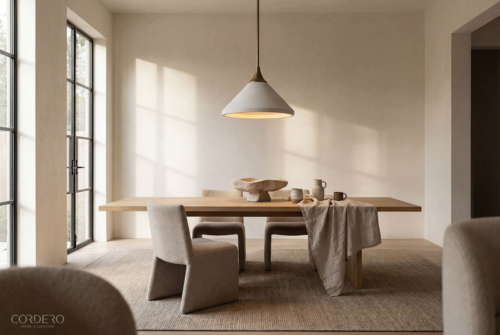 White_Meridian_Concrete_Pendant_L